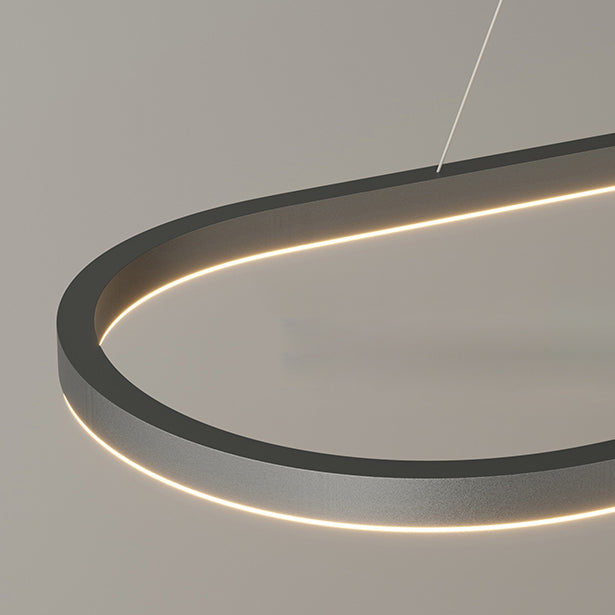 Linear Shape Island Pendant Contemporary Style Metal 1 Light Island Lighting Idea