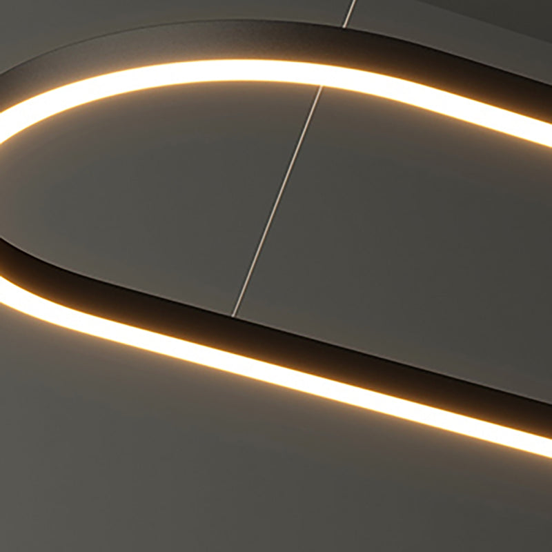 Linear Shape Island Pendant Contemporary Style Metal 1 Light Island Lighting Idea