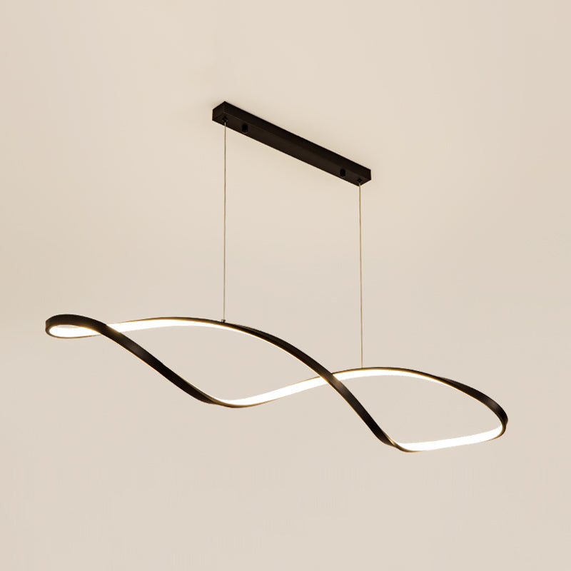 Linear Shape Island Pendant Contemporary Style Metal 1 Light Island Pendant Light