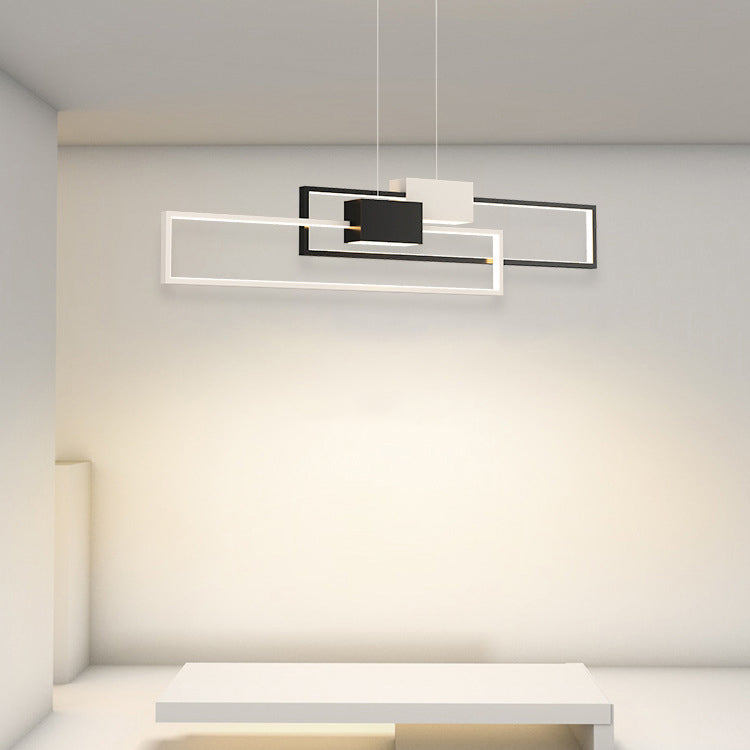 Linear Shape Island Lights Contemporary Style Metal 4 Light Island Pendant Lights