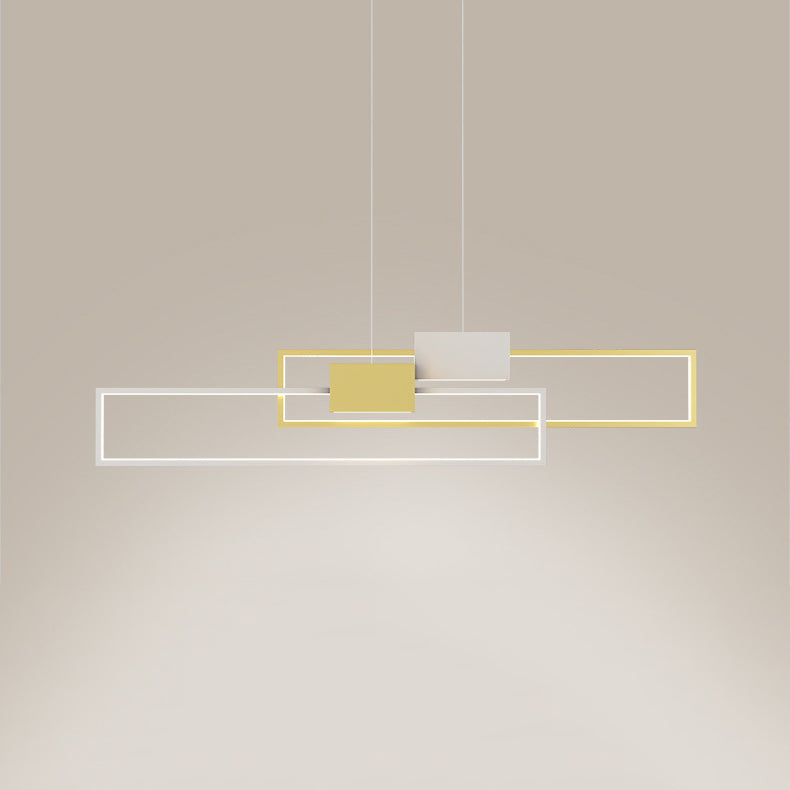 Linear Shape Island Lights Contemporary Style Metal 4 Light Island Pendant Lights