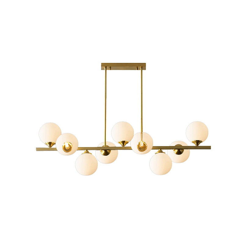 Spherical Shape Island Pendant Modern Style Glass Multi Lights Island Lighting for Bedroom