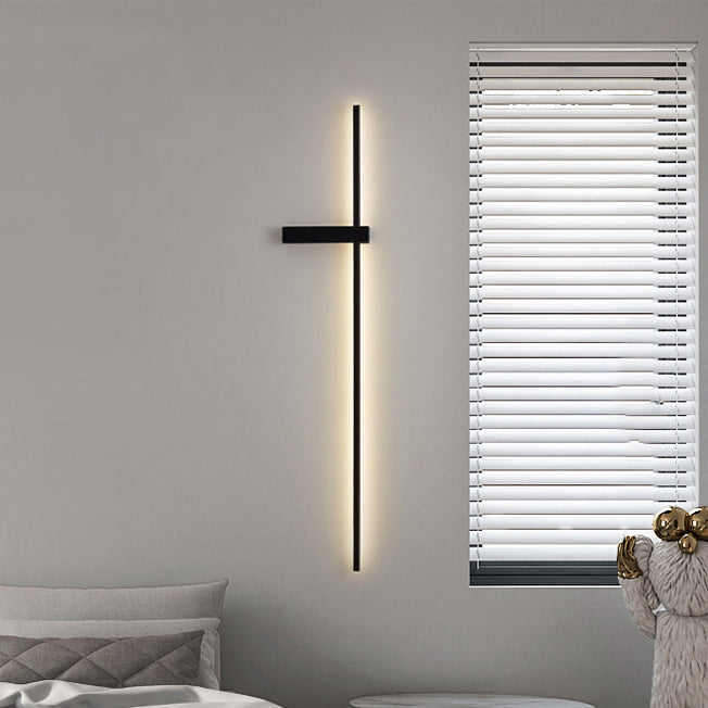 Metal Linear Shade Wall Sconce Modern Style 2 Lights Wall Mounted Light