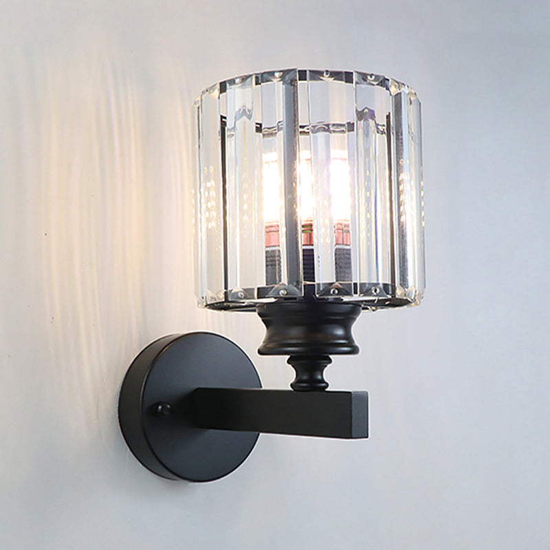 Modern Style Wall Light Geometric 1 Light Wall Sconce with Crystal for Living Room