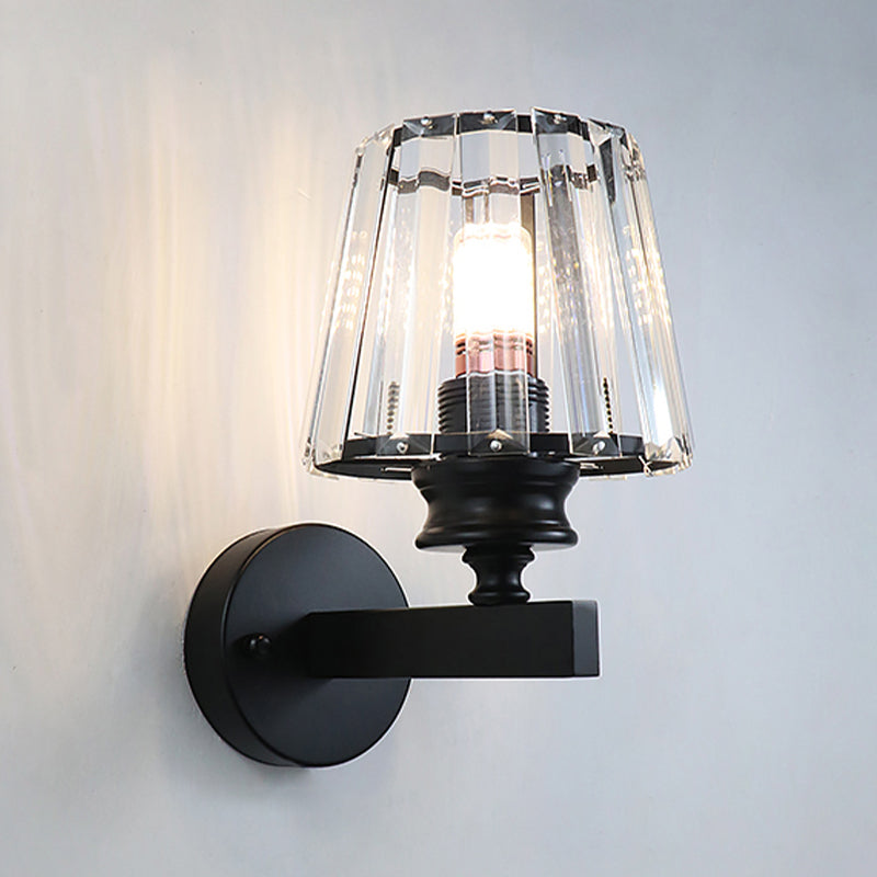 Modern Style Wall Light Geometric 1 Light Wall Sconce with Crystal for Living Room