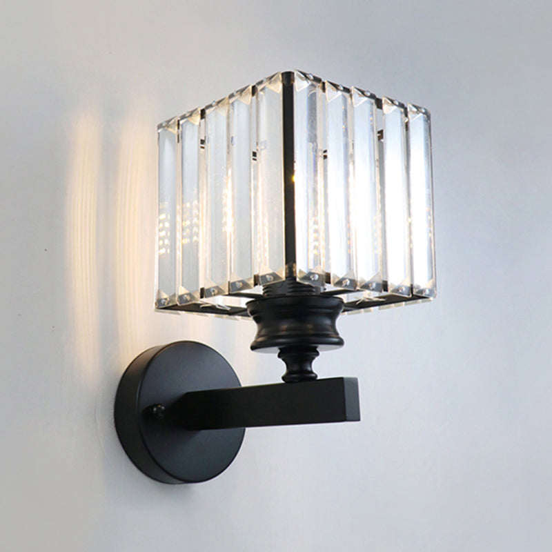 Modern Style Wall Light Geometric 1 Light Wall Sconce with Crystal for Living Room