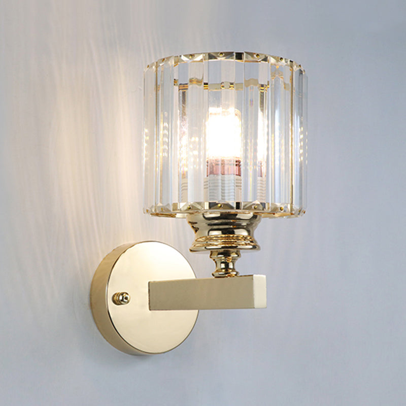 Modern Style Wall Light Geometric 1 Light Wall Sconce with Crystal for Living Room