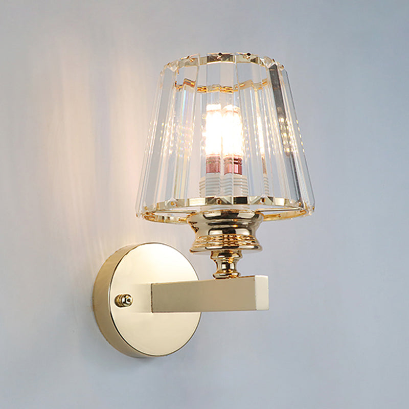 Modern Style Wall Light Geometric 1 Light Wall Sconce with Crystal for Living Room
