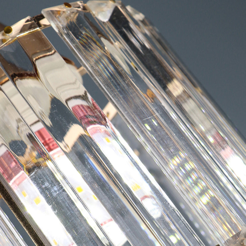 Modern Style Wall Light Geometric 1 Light Wall Sconce with Crystal for Living Room