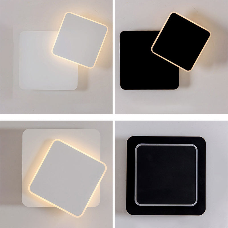 1-Light LED Wall Mount Light Modern Simple Wall Light for Living Room