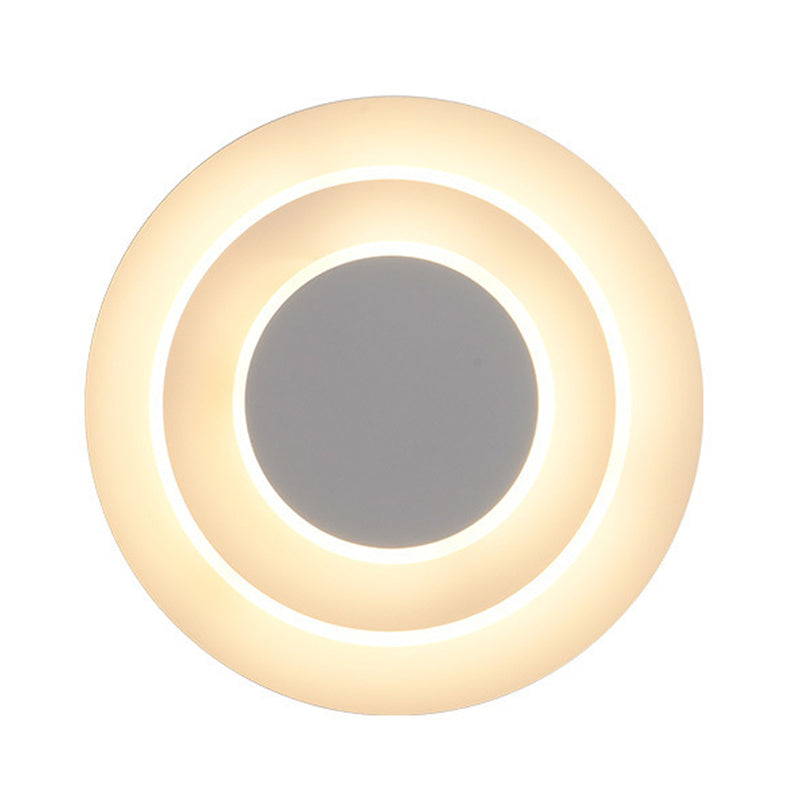 2 Lights LED Wall Mount Light Modern Simple Wall Light with Acrylic Shade for Living Room