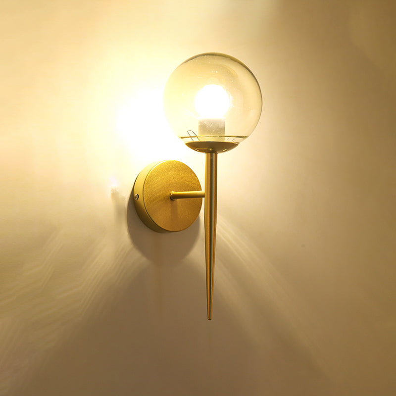 Modern Style Glass Wall Lamp Living Room Wall Mounted Light Fixture