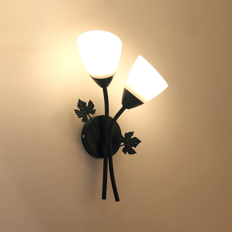 Modern Style Glass Wall Lamp Living Room Wall Mounted Light Fixture