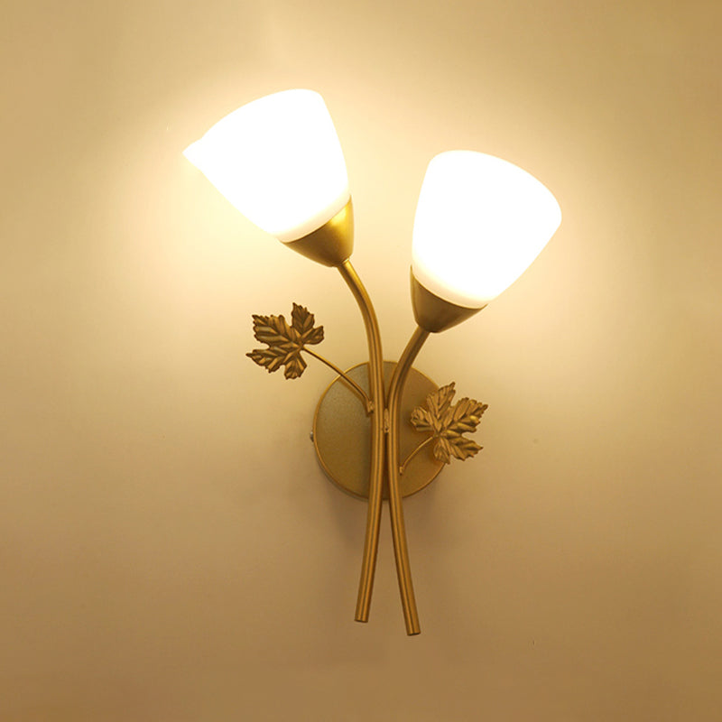 Modern Style Glass Wall Lamp Living Room Wall Mounted Light Fixture