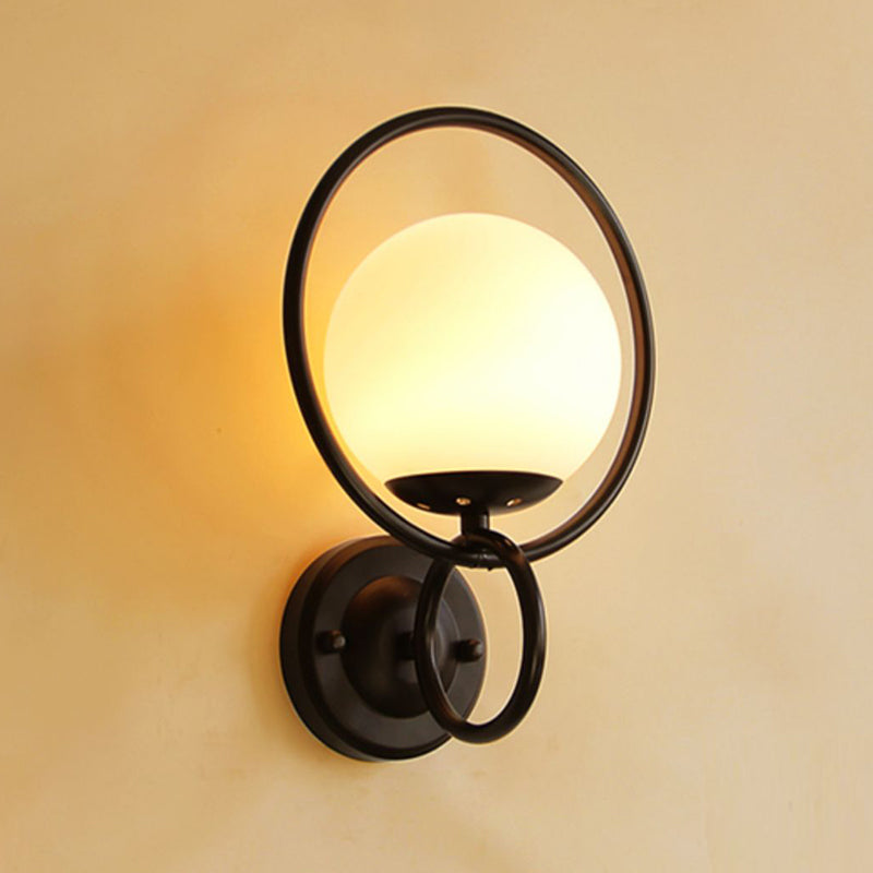 Modern Style Glass Wall Lamp Living Room Wall Mounted Light Fixture