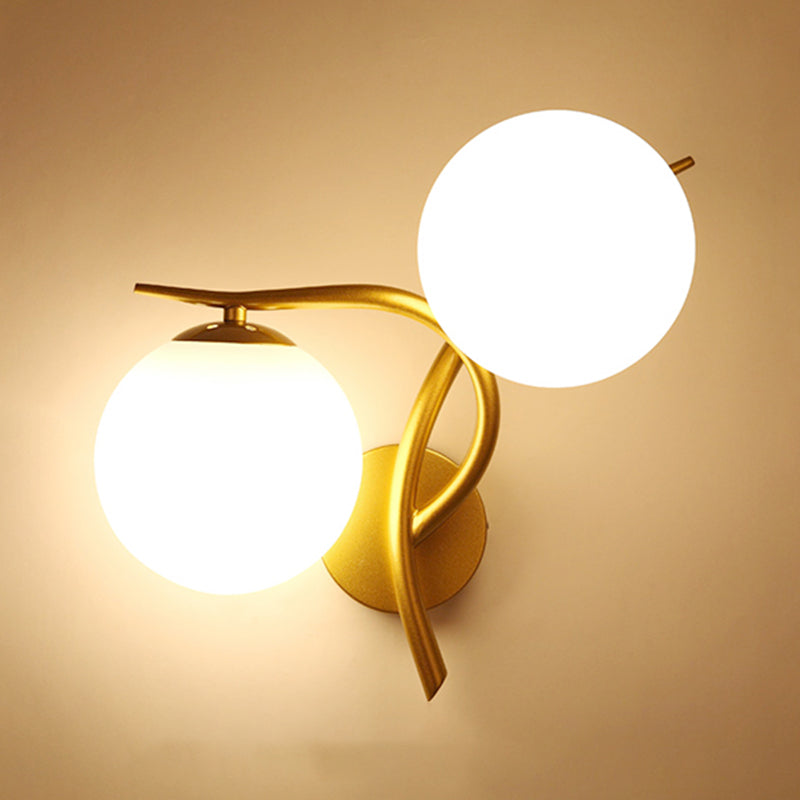 Modern Style Glass Wall Lamp Living Room Wall Mounted Light Fixture