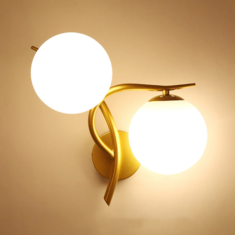 Modern Style Glass Wall Lamp Living Room Wall Mounted Light Fixture