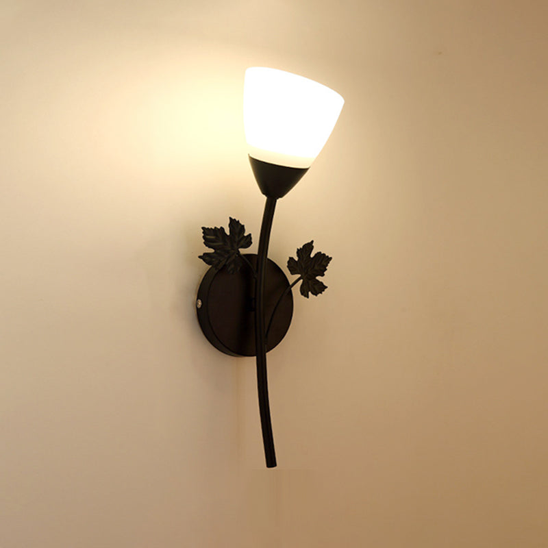 Modern Style Glass Wall Lamp Living Room Wall Mounted Light Fixture