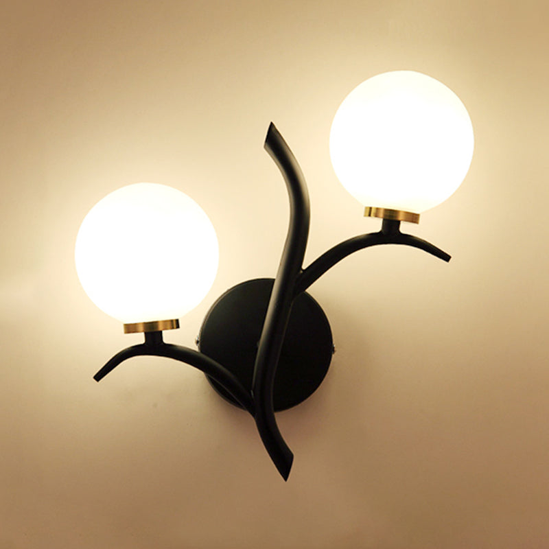 Modern Style Glass Wall Lamp Living Room Wall Mounted Light Fixture