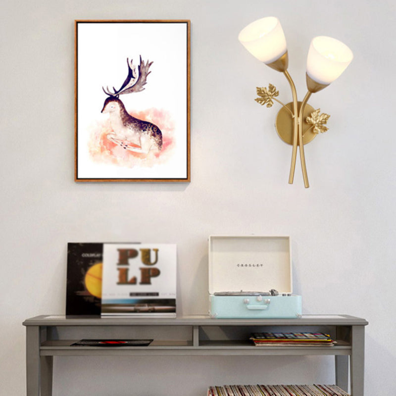 Modern Style Glass Wall Lamp Living Room Wall Mounted Light Fixture