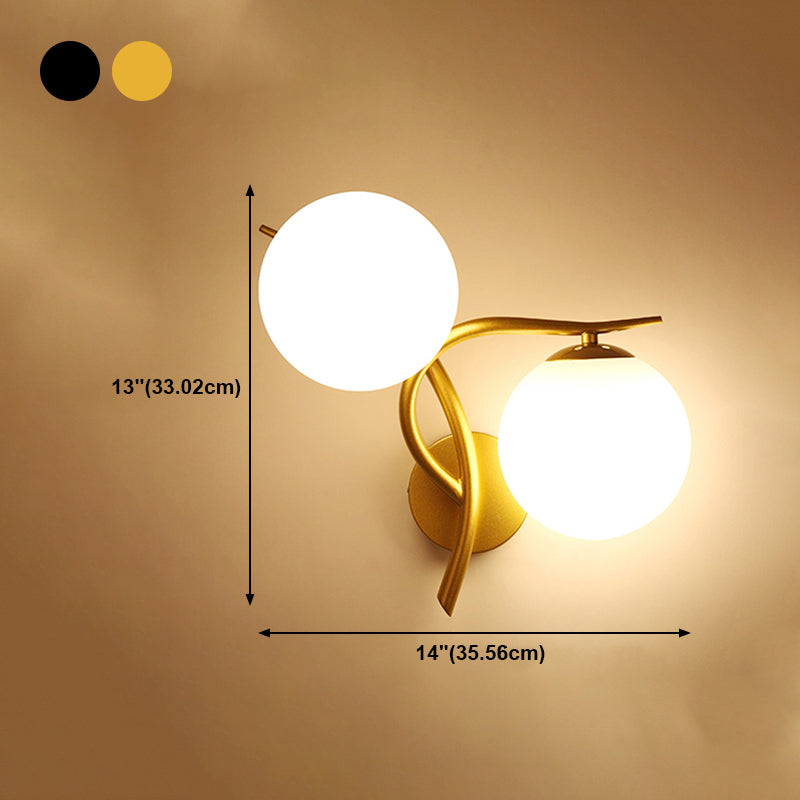 Modern Style Glass Wall Lamp Living Room Wall Mounted Light Fixture