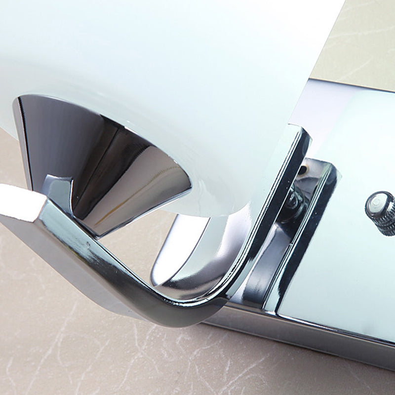 Cylindrical Shade Wall Lamp Modern White Glass Bedroom Sconce Light