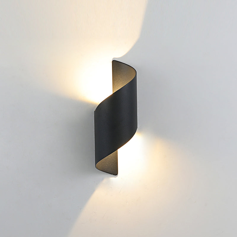 2 Lights Curved Wall Washer Sconce Modern Style Metal Wall Lighting Ideas