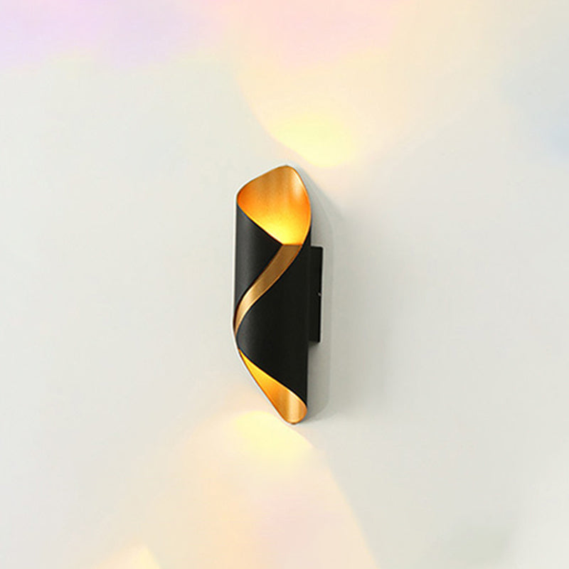 2 Lights Curved Wall Washer Sconce Modern Style Metal Wall Lighting Ideas