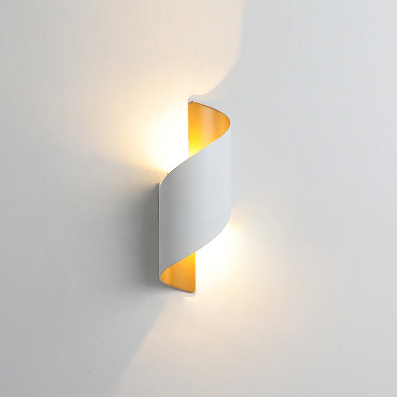 2 Lights Curved Wall Washer Sconce Modern Style Metal Wall Lighting Ideas