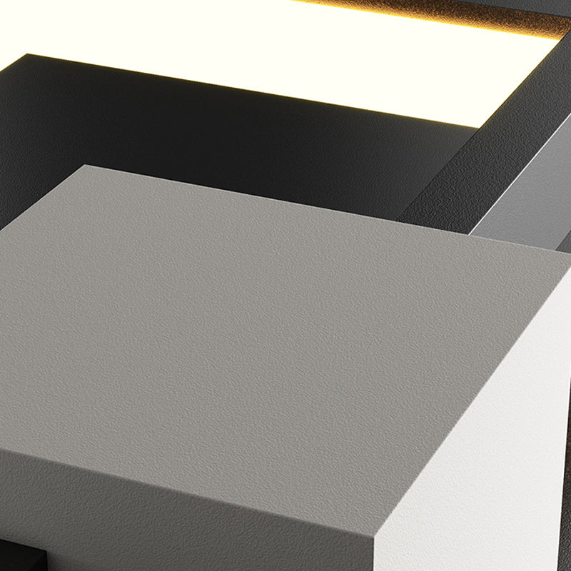 Metal Geometric Shape Wall Light Modern Style Multi Lights Wall Mounted Light Fixture