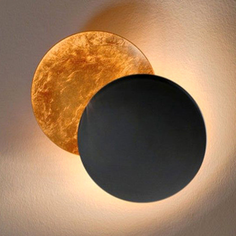 1-Light Wall Sconce Modern Led Wall Mount Lamp with Metal Shade for Living Room