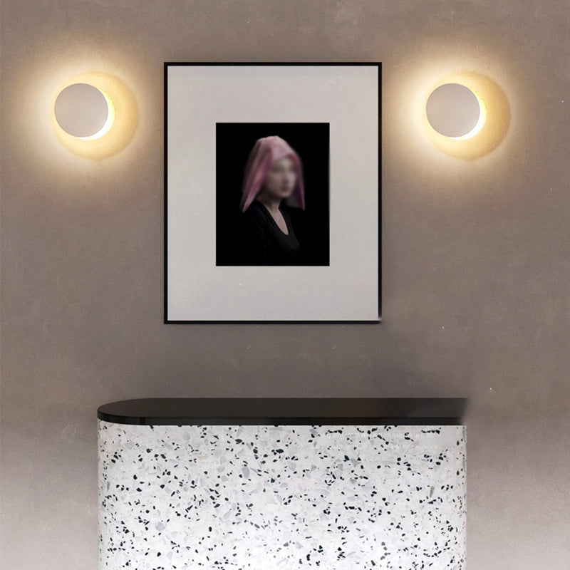 1-Light Wall Sconce Modern Led Wall Mount Lamp with Metal Shade for Living Room