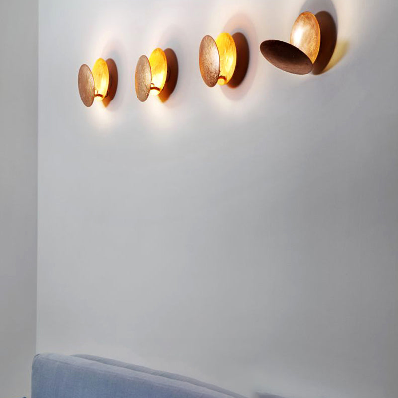 1-Light Wall Sconce Modern Led Wall Mount Lamp with Metal Shade for Living Room