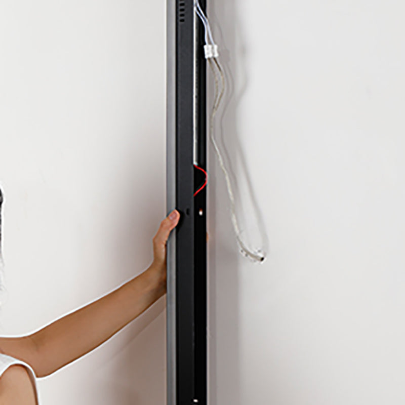 Metal Linear Shape Wall Light Modern Style 1-Light Wall Mount Light Fixture in Black