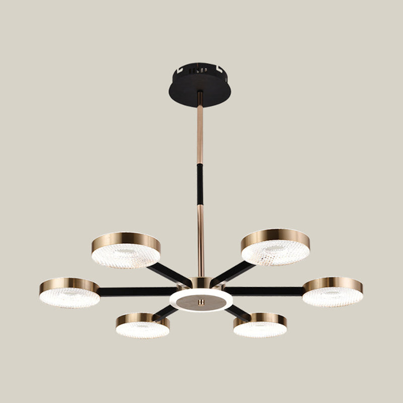 Modern Gold Chandelier Metal Multi Light LED Chandelier Pendant for Living Room