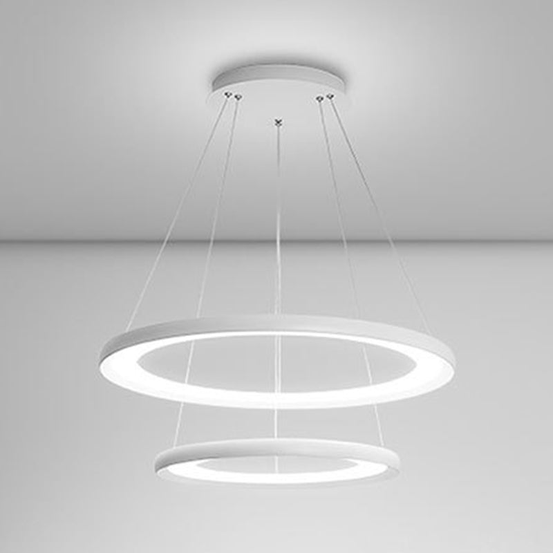 Round Hanging Light Kit Modern Style Metal Multi Lights Hanging Ceiling Lights