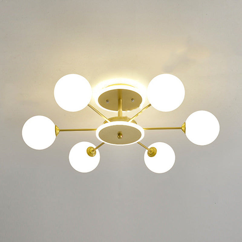 Ball Hanging Light Kit Modern Style Glass Multi Lights Hanging Ceiling Lights