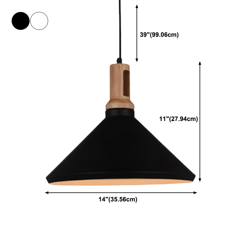 1 Light Geometric Hanging Lights Modern Style Metal Drop Pendant