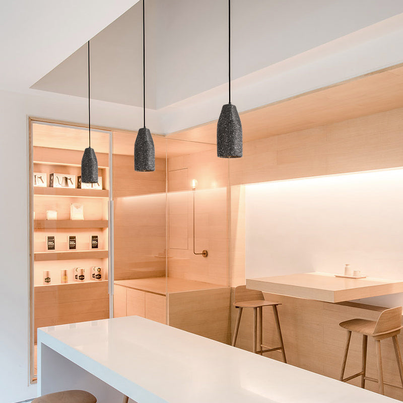 Nordic Style Cement Ceiling Lamp Modern Simple Geometry Led Pendant Light for Living Room