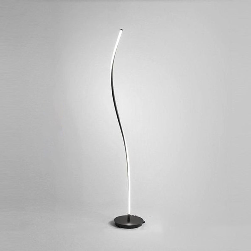 Twist Metal Floor Light Modern Style 1 Light Floor Light Fixtures