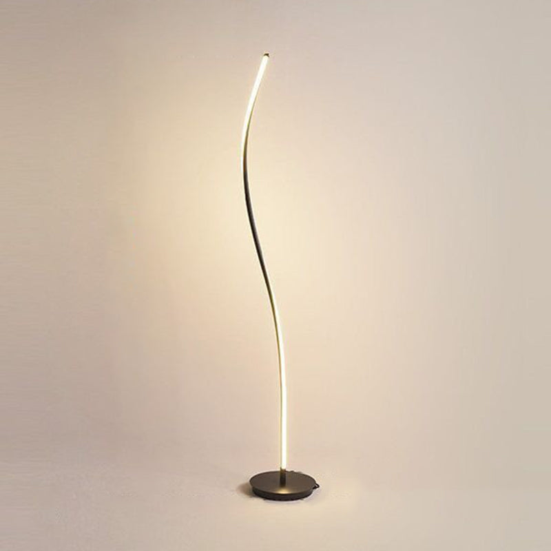 Twist Metal Floor Light Modern Style 1 Light Floor Light Fixtures