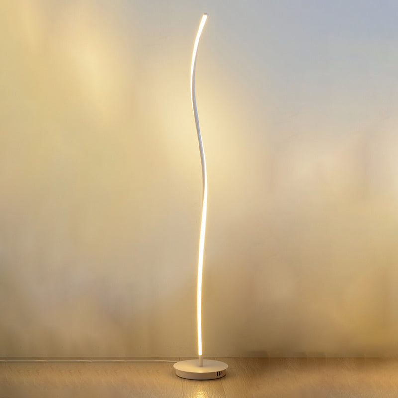 Twist Metal Floor Light Modern Style 1 Light Floor Light Fixtures