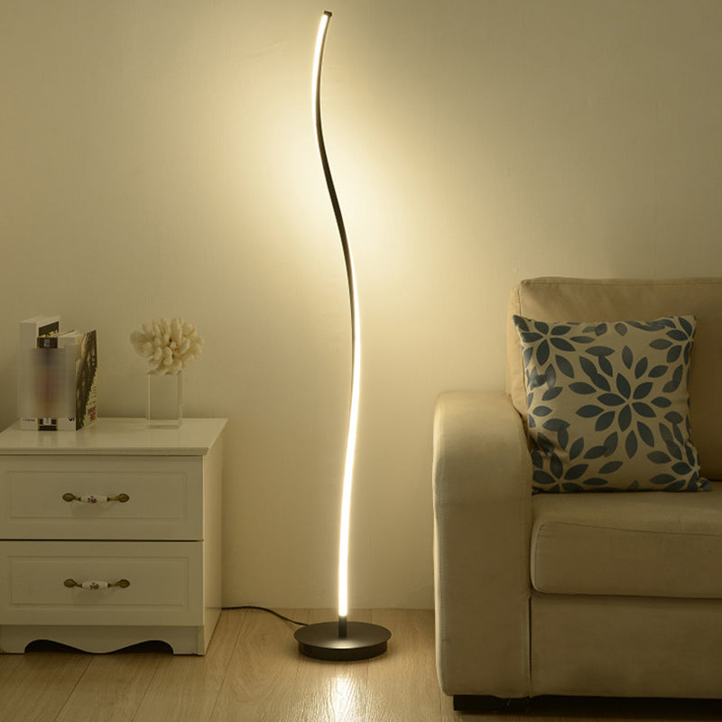 Twist Metal Floor Light Modern Style 1 Light Floor Light Fixtures