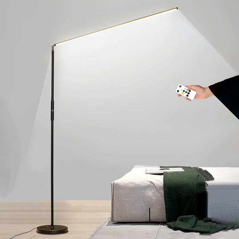 Metal Linear Shape Floor Light Modern Single Light Floor Light Fixtures