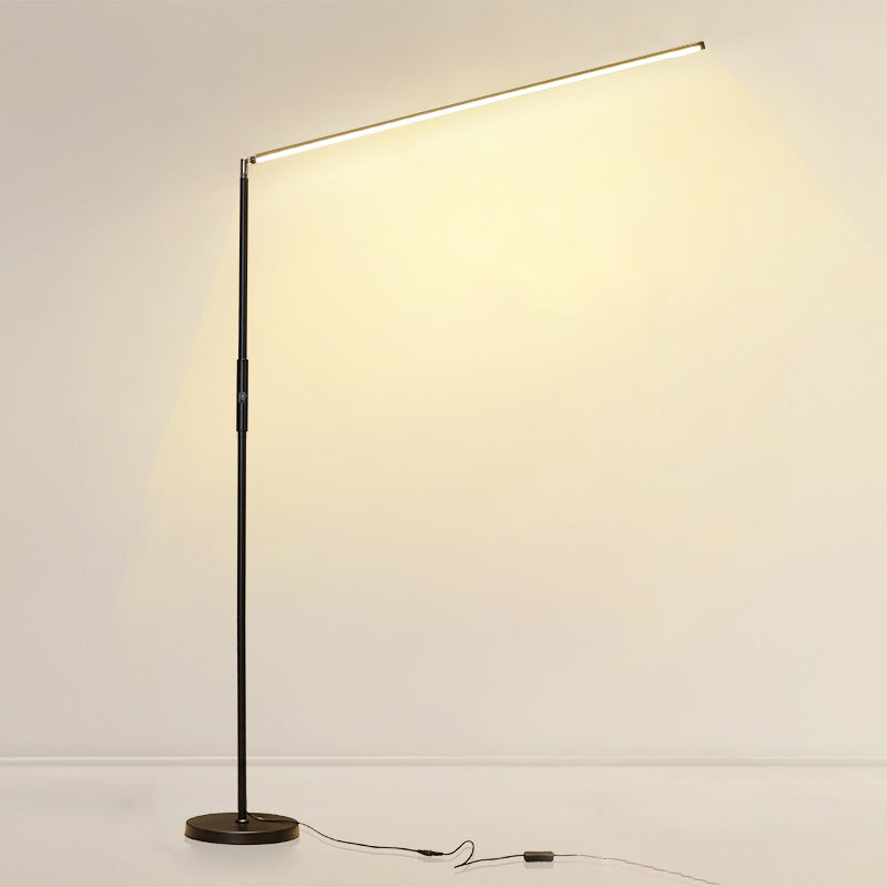 Metal Linear Shape Floor Light Modern Single Light Floor Light Fixtures