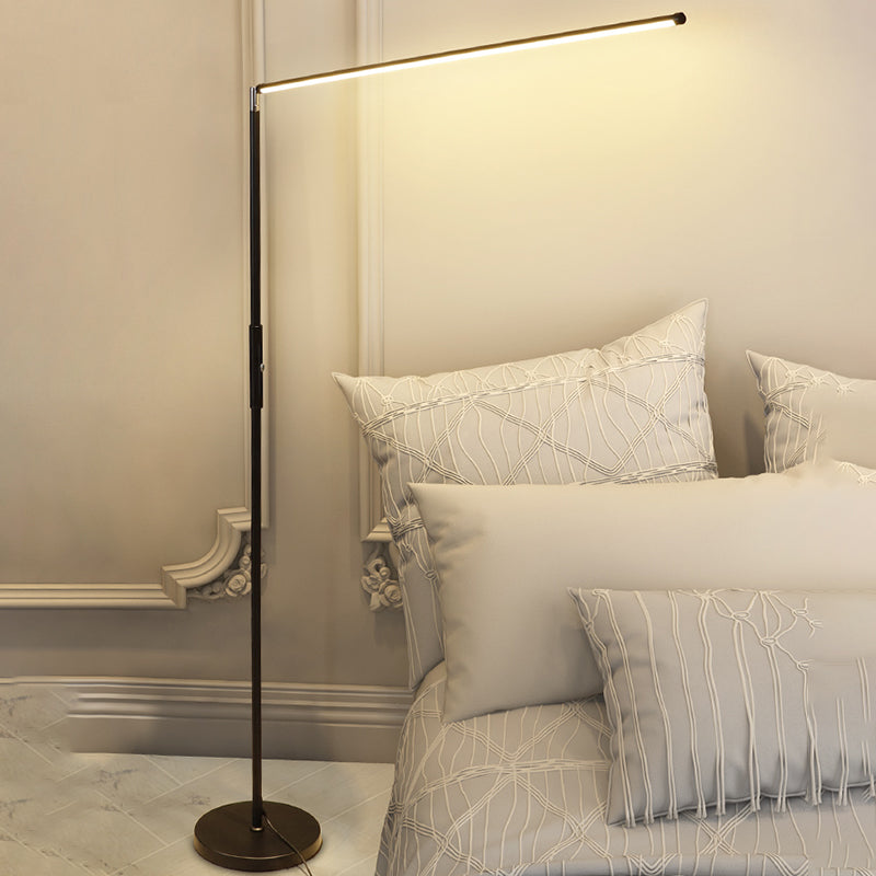 Metal Linear Shape Floor Light Modern Single Light Floor Light Fixtures