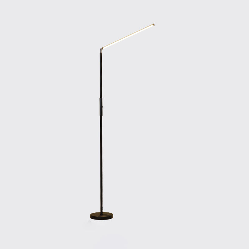 Metal Linear Shape Floor Light Modern Single Light Floor Light Fixtures