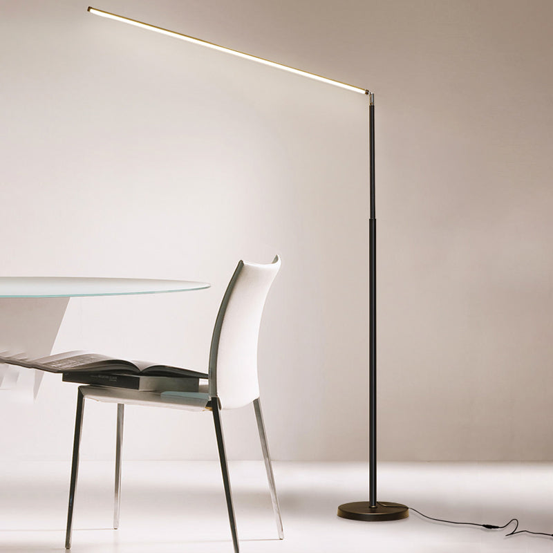 Metal Linear Shape Floor Light Modern Single Light Floor Light Fixtures