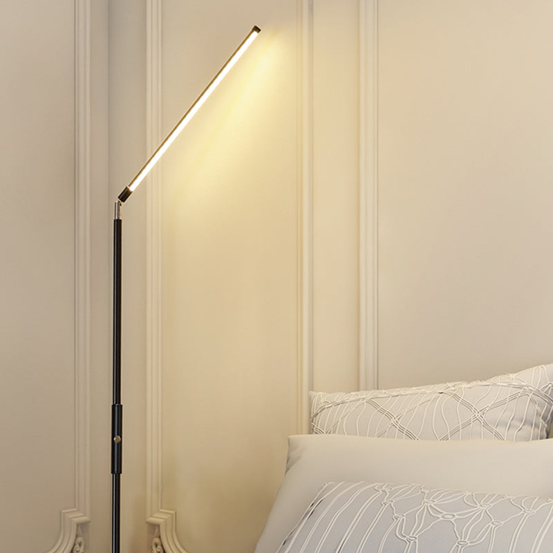 Metal Linear Shape Floor Light Modern Single Light Floor Light Fixtures