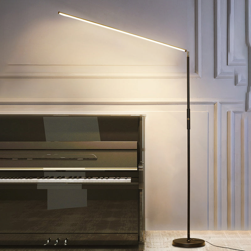 Metal Linear Shape Floor Light Modern Single Light Floor Light Fixtures